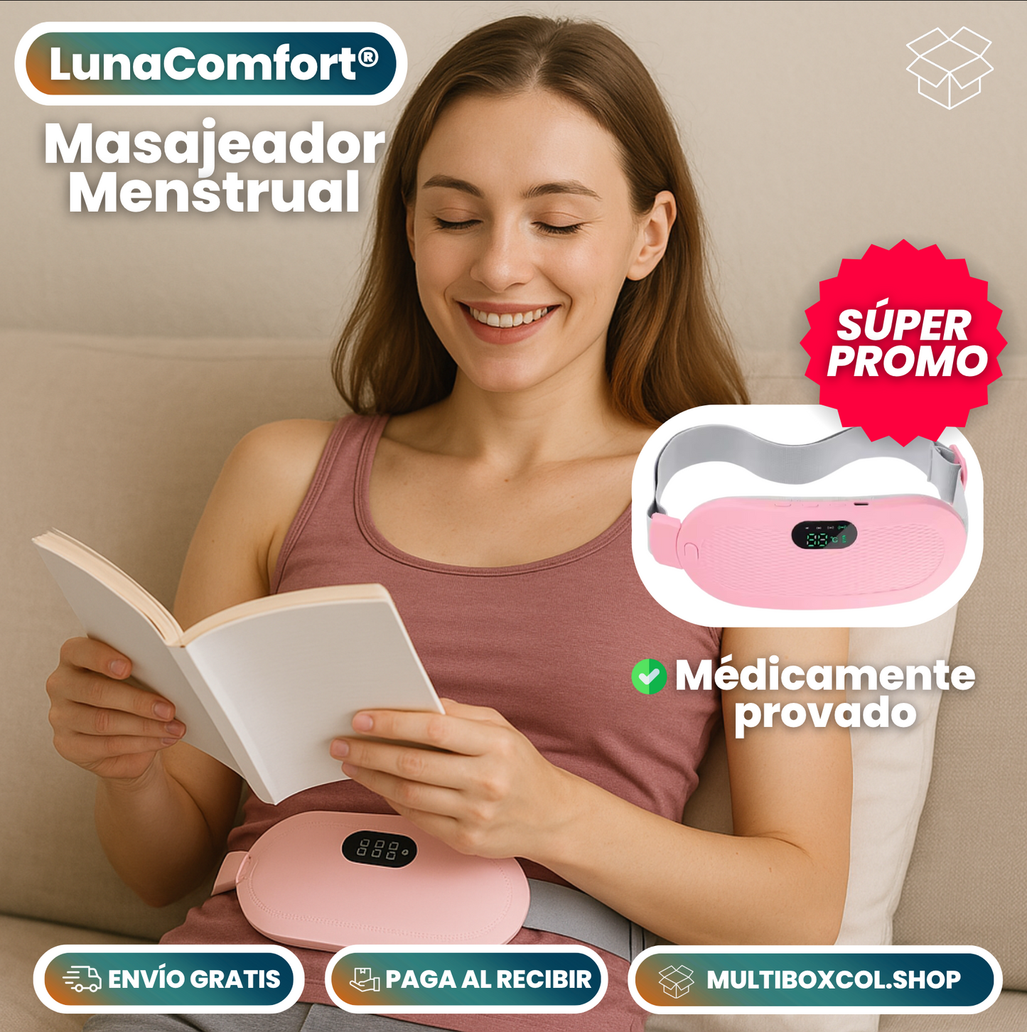 Almohadilla Térmica Menstrual - LunaComfort®